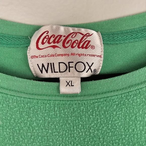 WILDFOX x Coca-Cola hollywood travel refreshed sweatshirt size XL - Picture 4 of 6